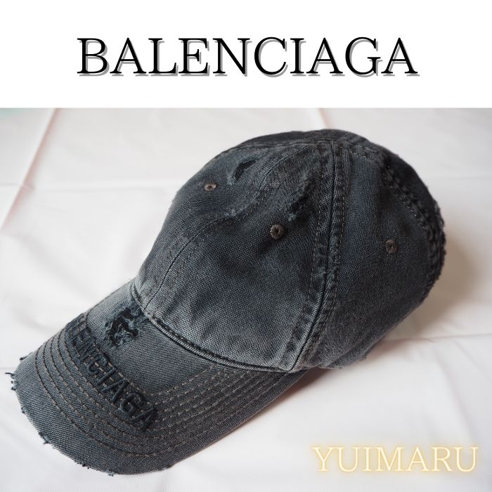 新品】バレンシアガ (BALENCIAGA) デニム ベースボールキャップ ／M