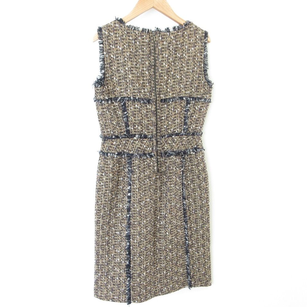 美品 TORY BURCH トリーバーチ ノースリーブ ツイードワンピース