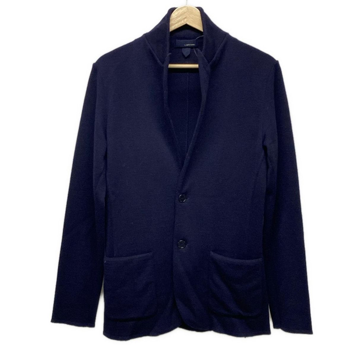 【JS様】LARDINI ジャケット ネイビー ラルディーニ ラルディーニ / LARDINI / ダブル ニット ジャケット / ウール