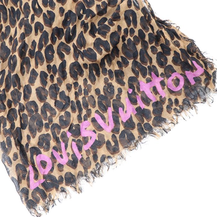 LOUIS VUITTON レオパード柄 シルク ストール（LOUIS VUITTON