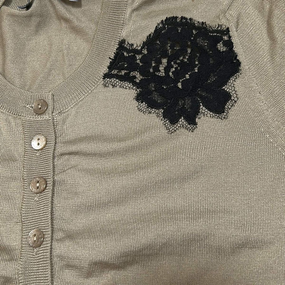 ドルチェ&ガッバーナ】ウールアンサンブル（S）レース飾り グレー