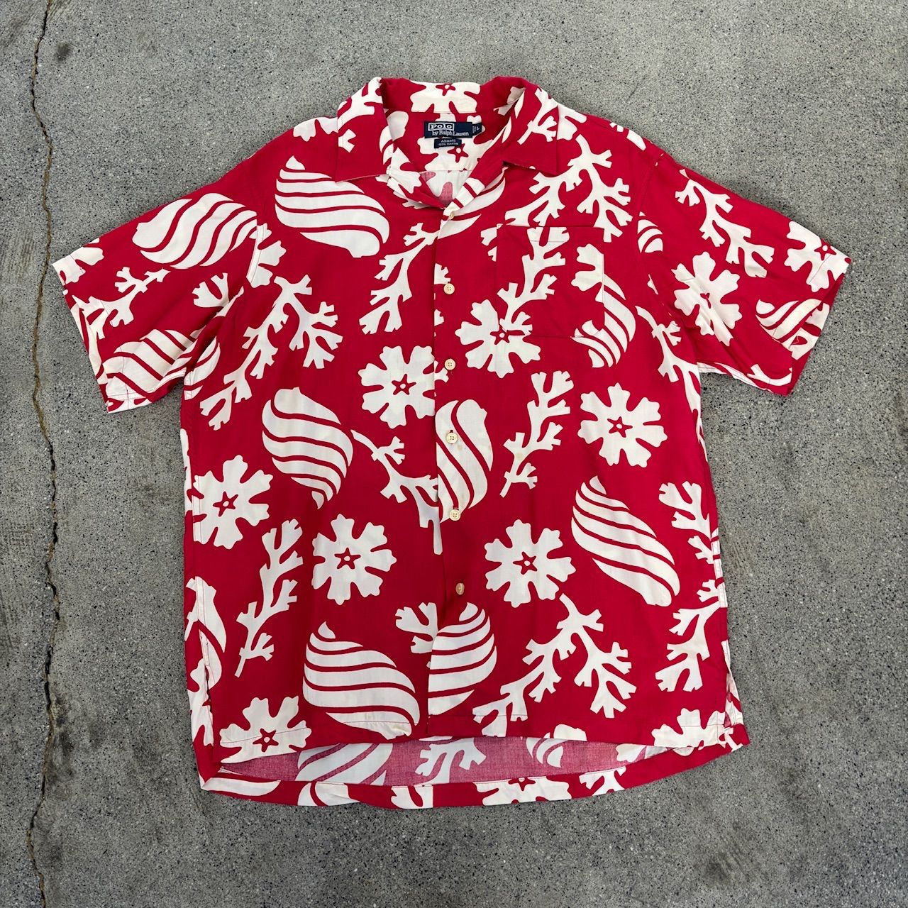 Polo by Ralph Lauren】90s Open Collar Shirt L 
