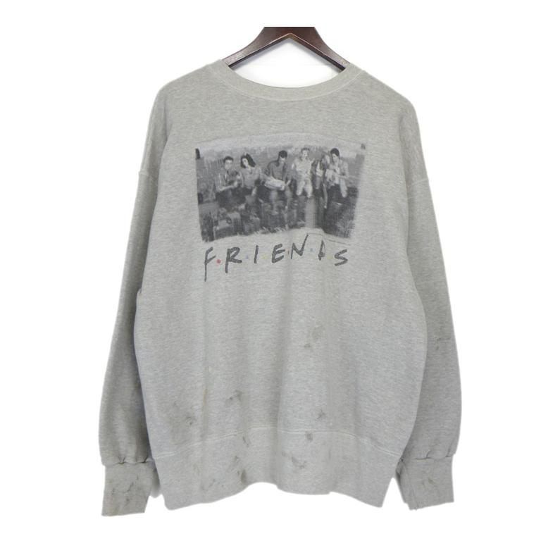 セントマイケル SAINT MICHAEL × フレンズ FRIENDS 25SS SM HR8 0000 C58 ヴィンテージ 加工 フォト プリント スウェット トレーナー 40608