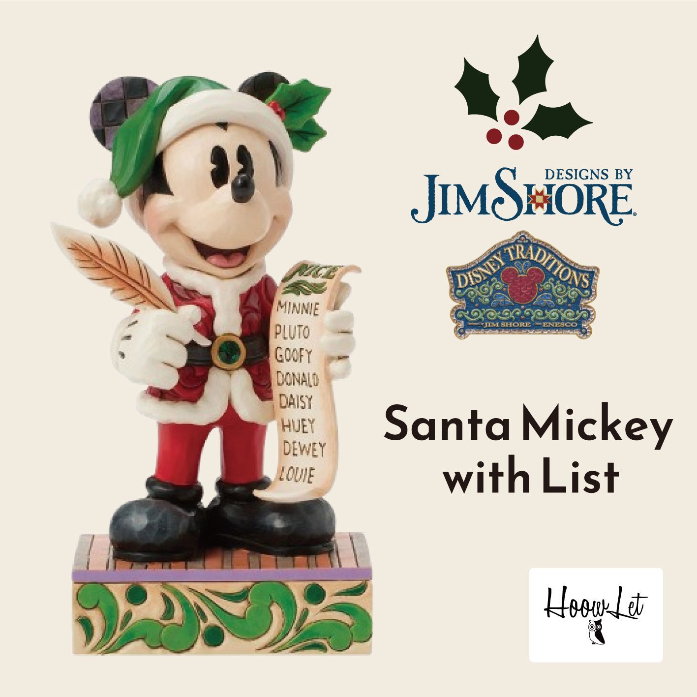 Disney ディズニー ミッキー クリスマス ジム ショア サンタ置物 ジム