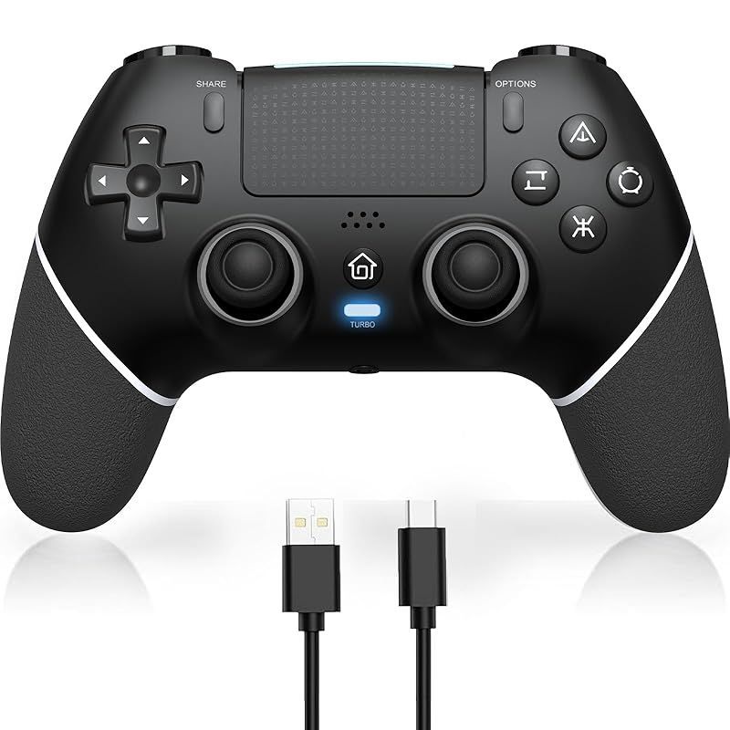 【2024春登場・PS4コントローラー】 Sungale p4コントローラー 自動連射 背面ボタン付き Bluetooth5.0 1000mAhバッテリー搭載 マクロ機能 PS4/PS4 Pro/Slim/PC対応 イヤホンジャック付き ホールスティック