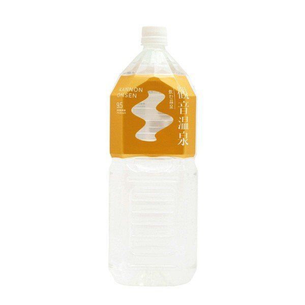 観音温泉　飲む温泉　2L&times;6本 温泉水 ミネラルウォーター 超軟水 天然シリカ水 備蓄用 ストック 保存 避難対策 美容 5つ星の宿