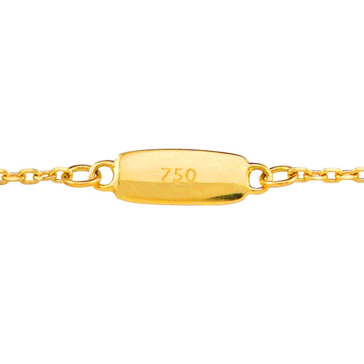 タサキ TASAKI ダイヤ 0.06ct ネックレス 42cm K18 YG イエロー