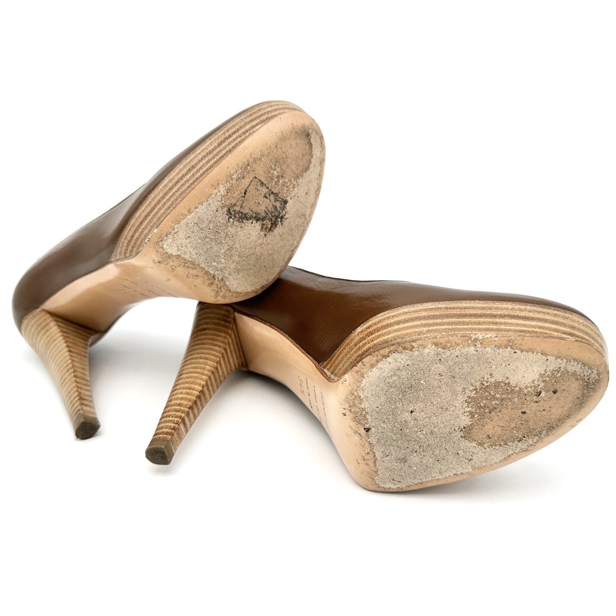 Sergio Rossi ハイヒール 本革 ラウンドトゥ ブラウン 2133T - メルカリ 