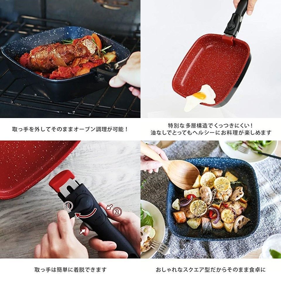 フレーバーストーン　FlavorStone フライパン　鍋　両手鍋 フレーバーストーン 28cm 蓋付き フライパン 鍋 正規品 焦げ付きにくい