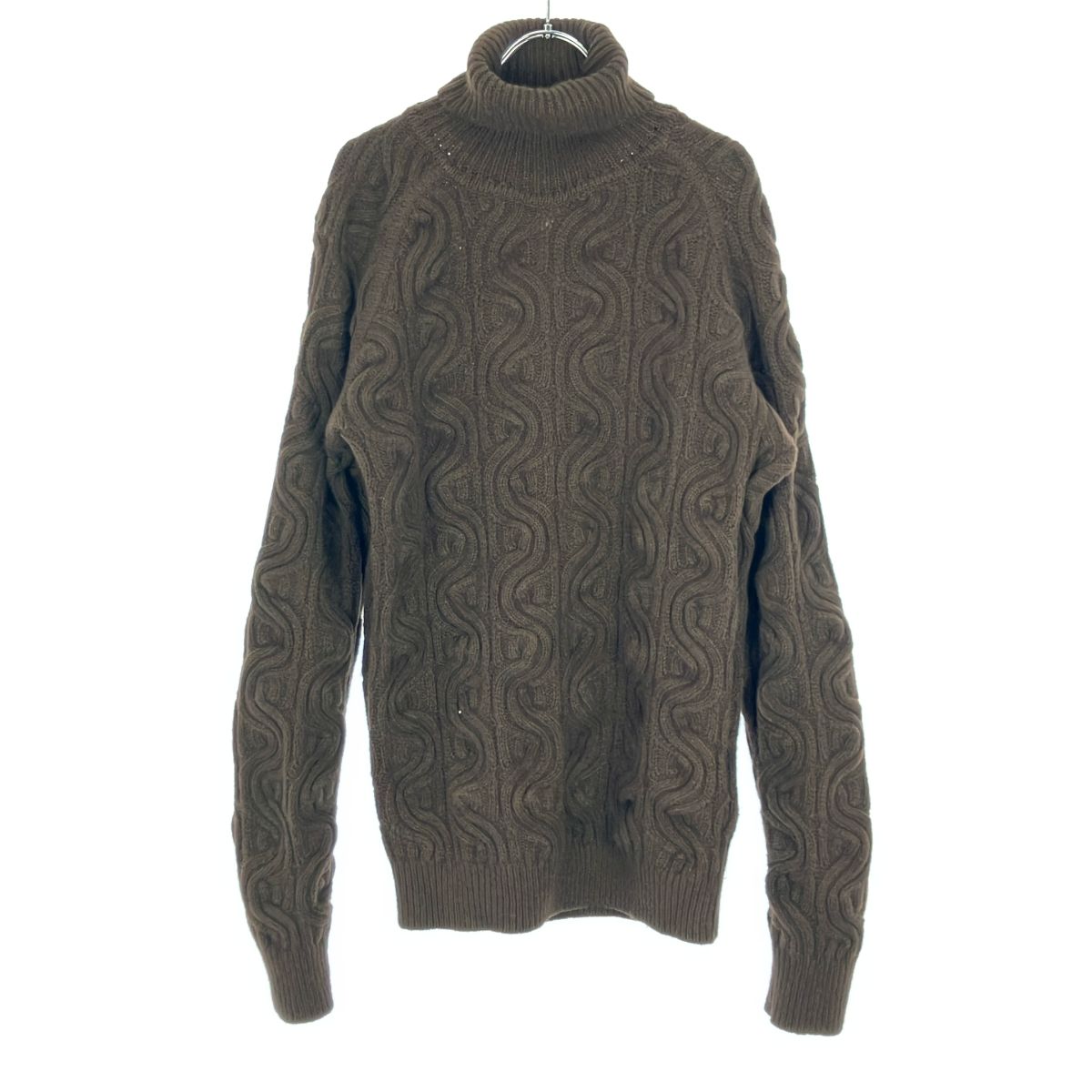 kolor カラー 22AW クロスリブタートルネックニットセーター ブラウン 1