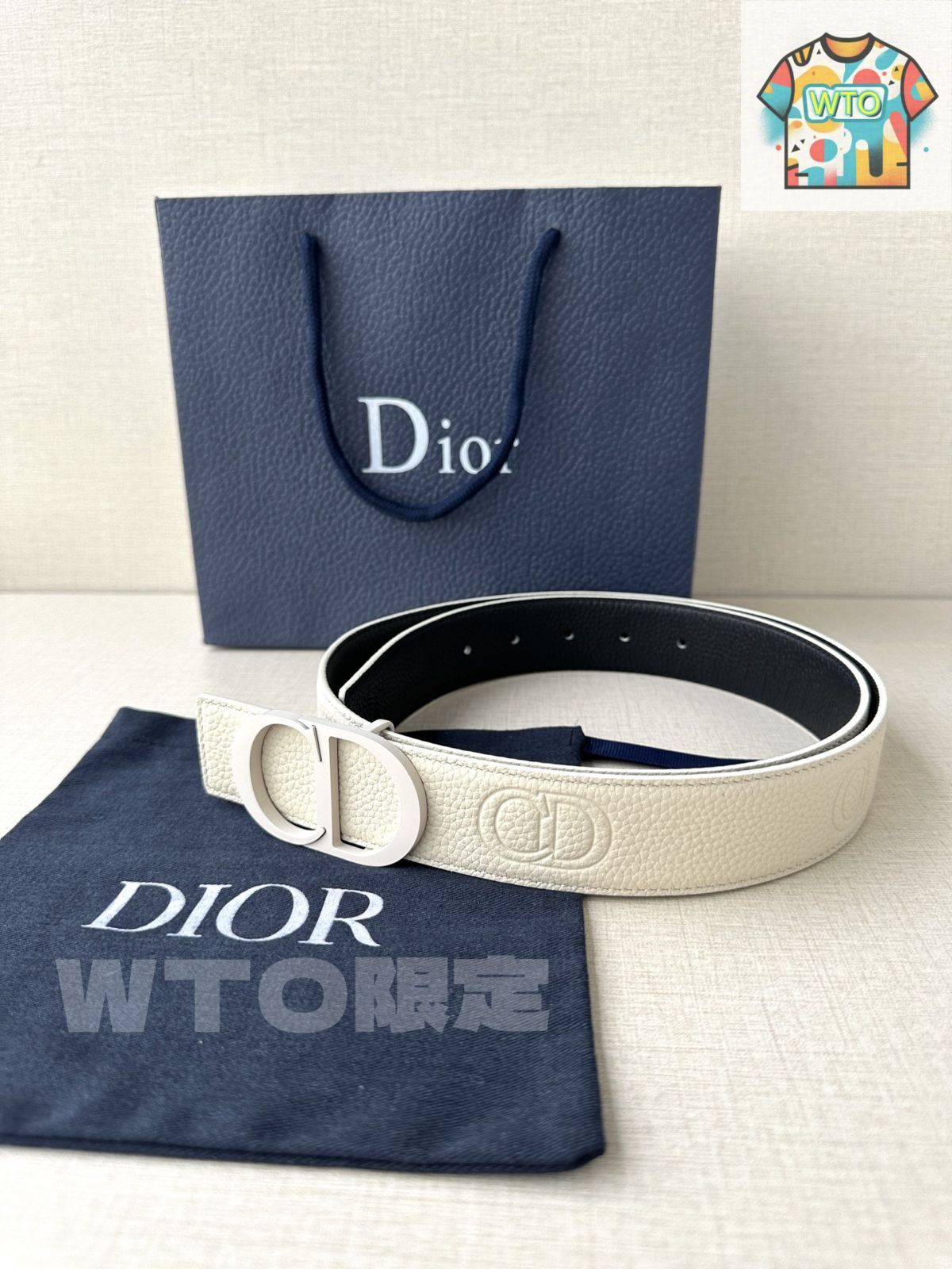 今日特価】Dior CD Icon レッドマット塗装ベルトバックルセット