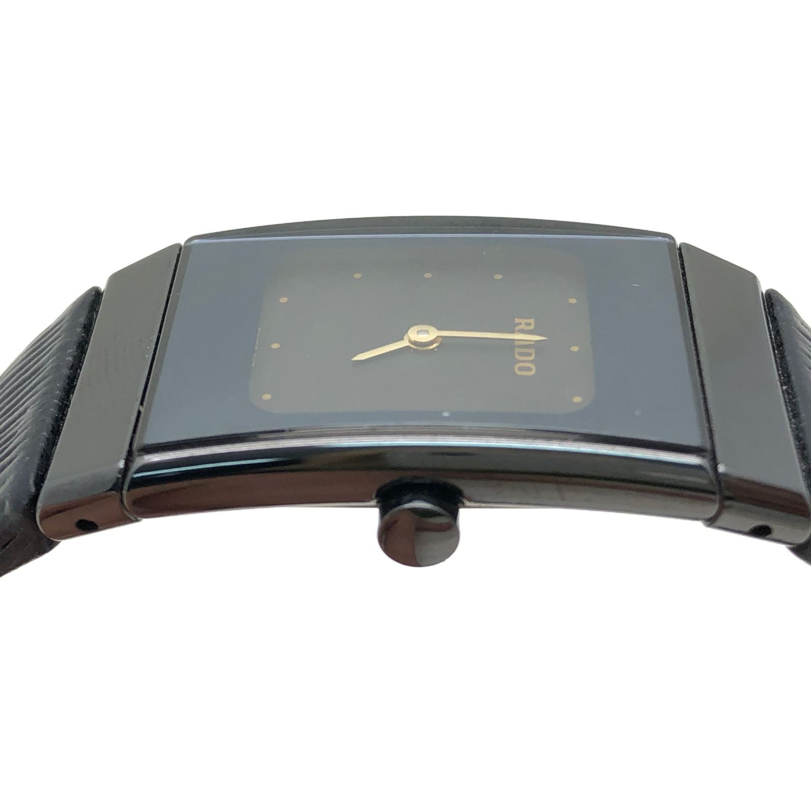 ラドー ダイヤスター スクエアフェイス 腕時計 ブラック 稼働品 1-803