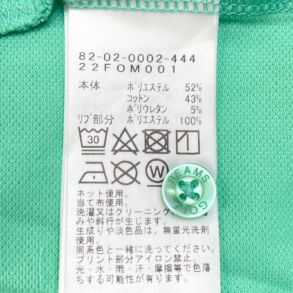 サイズ M BEAMS GOLF ビームスゴルフ モデル 半袖ポロシャツ ロゴプリント グリーン系 240101221905 ゴルフウェア メンズ USTAUSTRALIA_COM_AU