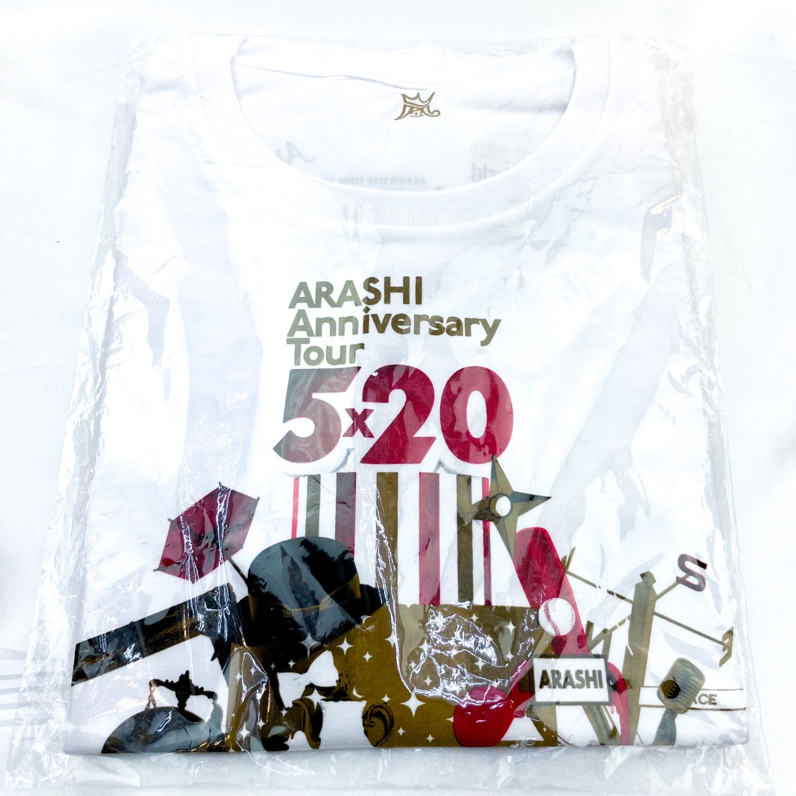 非売品‼️激レア‼️新品未開封☆嵐 5×10 スタッフ用★Tシャツ 新品 未開封 嵐 Tシャツ グレー 「This is 嵐 LIVE 2020.12.31