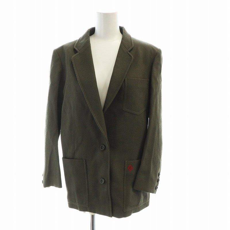 クリスチャンディオール Christian Dior ヴィンテージ テーラードジャケット 長袖 総裏地 シングル M カーキ GY18 |MQ