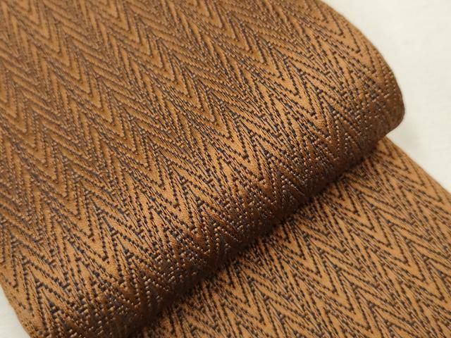 平和屋着物●男性　本場筑前博多織　角帯　吉祥文　寺嶋織物謹製　証紙付き　正絹　逸品　CAAT1061hy 平和屋着物○男性 本場筑前博多織 角帯 吉祥文 寺嶋織物謹製 証紙付き