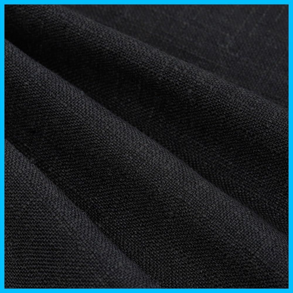 商品 無地 ソファ用 クッションカバー 寝室用 装飾的な 座布団カバー リネンっぽい ブラック 2枚セット 45x45 Madizz cm