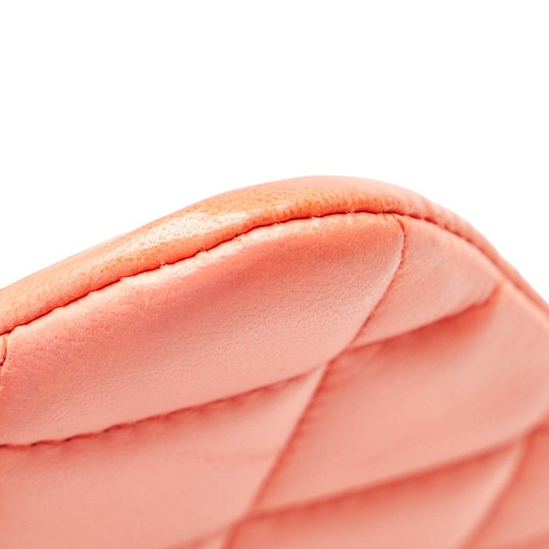 シャネル マトラッセ ココマーク チェーン ショルダーバッグ サーモン  