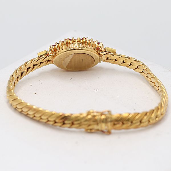 デッドストック級 稼働 美品 ボーム＆メルシエ 4Pダイヤ18K/750
