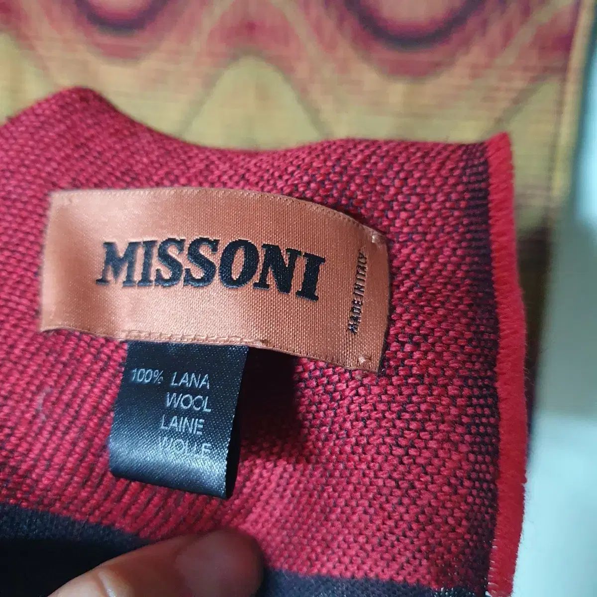花畑になります　ミッソーニMissoni デッドストック　ショールマフラー MISSONI ミッソーニ マフラー ストール メンズ ブランド