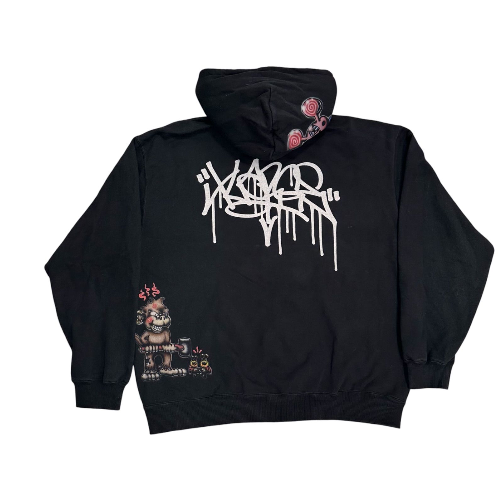70】XLARGE エクストララージ PAINTING ZIP-UP HOODED