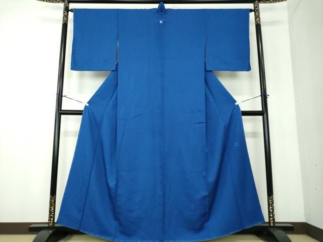 平和屋着物●安藤松岳監修　色無地　草花地紋　瑠璃紺色　正絹　逸品　未使用　DAAV6483ps 平和屋着物○安藤松岳監修 色無地 草花地紋 瑠璃紺色 正絹 逸品 未使用