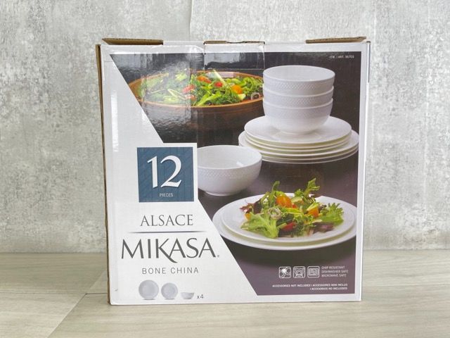 新品 MIKASA ミカサ ボーンチャイナ ディナーウェア 4人用12PC 食器 お