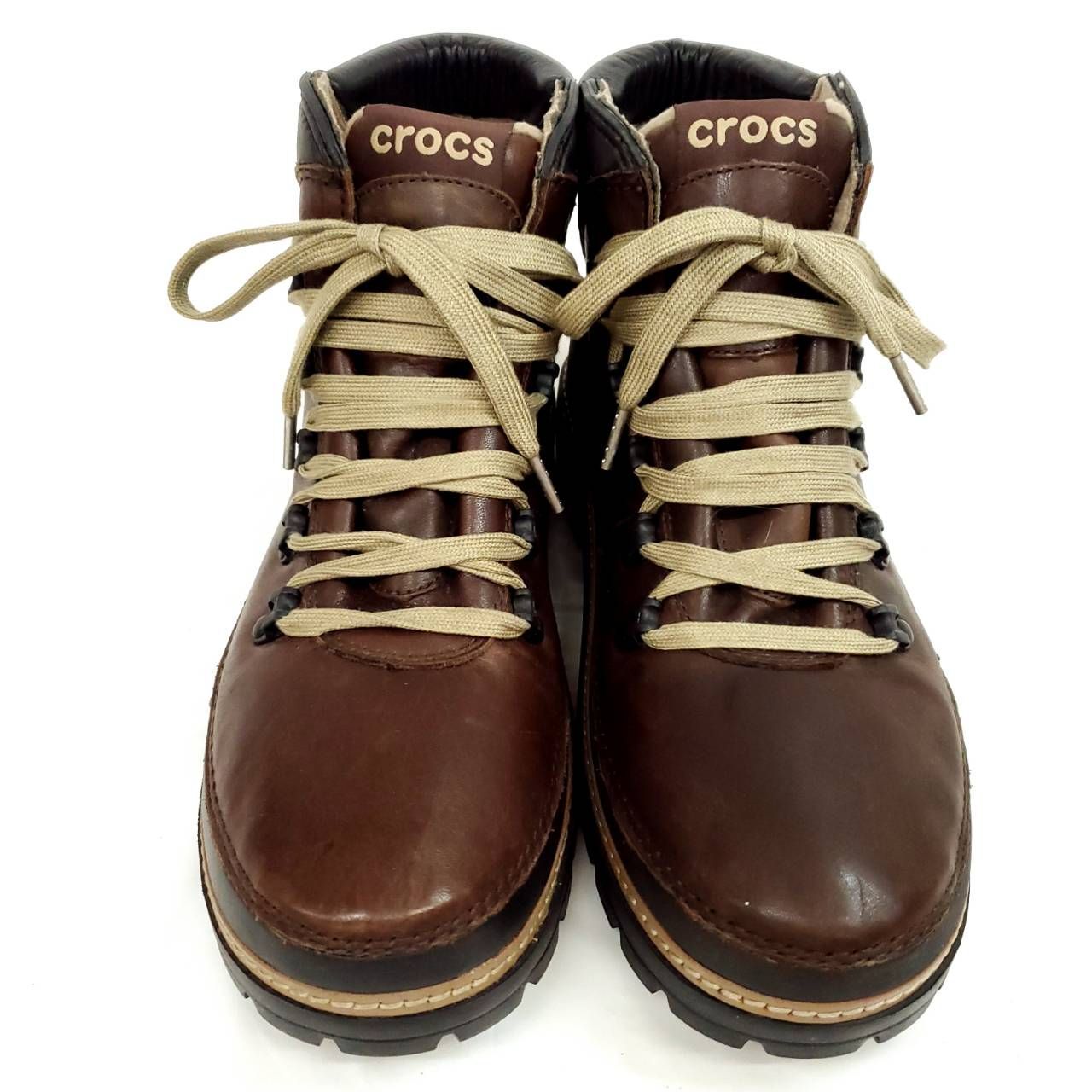 クロックス 激 レザー バイ 内側フリース レースアップ M 11