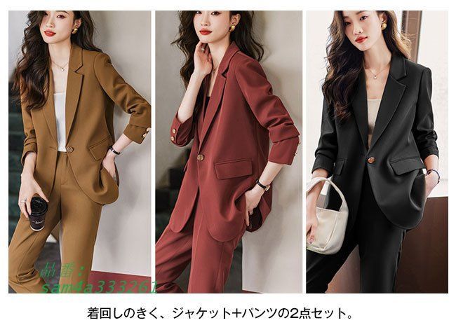 レディーススーツ セットアップ パンツスーツ ビジネススーツ フォーマルスーツ 2点セット 面接 OL ビジネス パンツ 制服スーツ ジャケット 就 洗える 上下 通勤 am4a333261 MAAHADDERANG_COM
