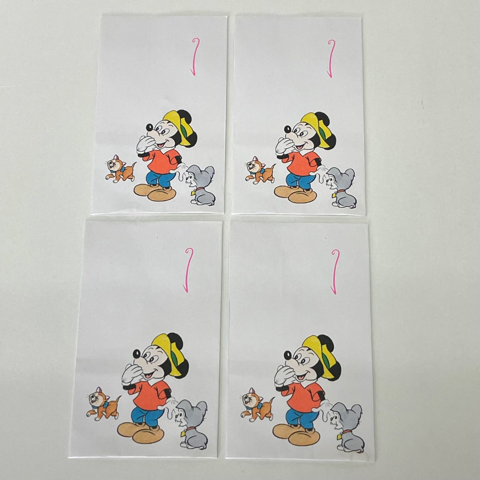 M0622D レア 希少 Disney ミッキー レトロ ポチ袋 ミニ封筒