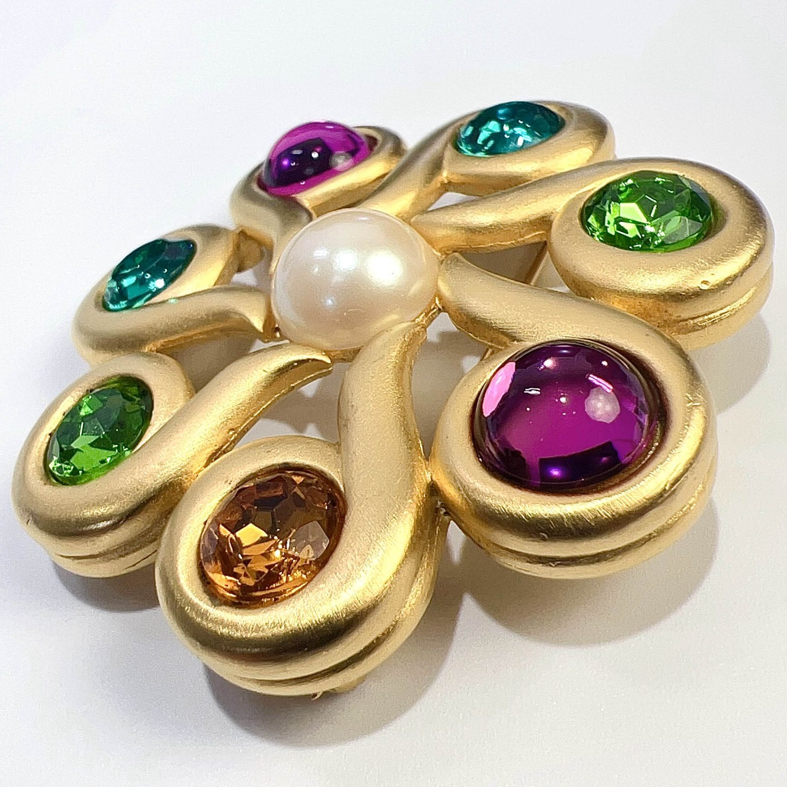 GIVENCHY ジバンシィ ジバンシー フェイクパール ストーン グリポア ブローチ マルチ レディース 品 aua12728r60803 TEANAYIS_COM