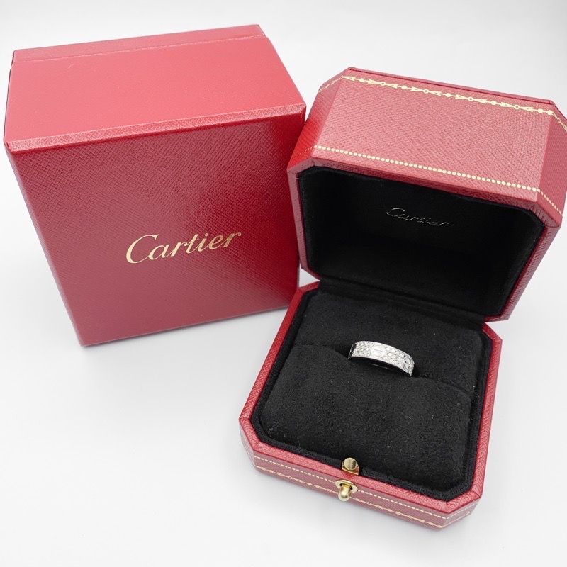 カルティエ ミニラブリング ダイヤ 1P ピンクゴールド #54 14号