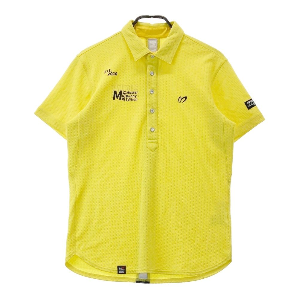 サイズ 4 MASTER BUNNY EDITION マスターバニーエディション バックロゴ 半袖ポロシャツ イエロー系 240101516259 ゴルフウェア メンズ ストスト