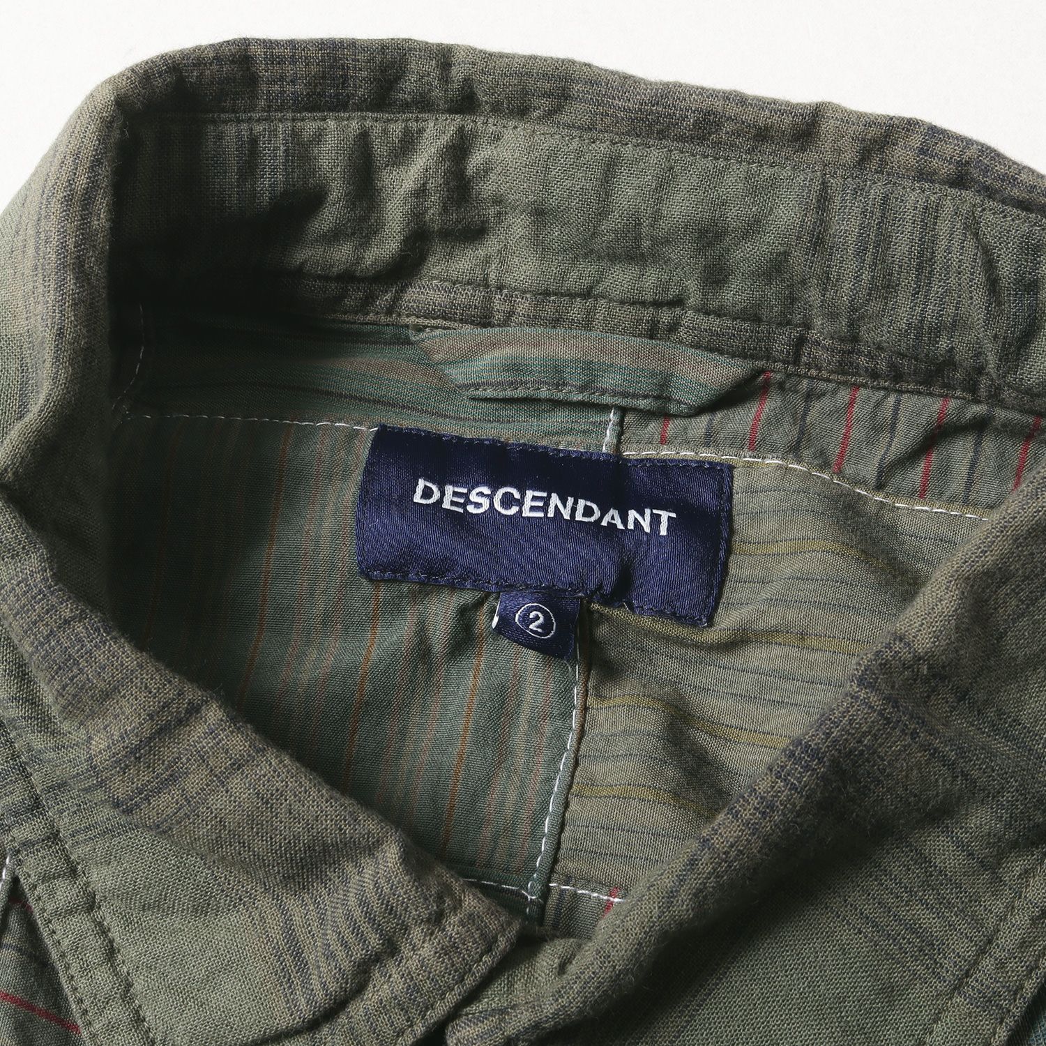 美品 DESCENDANT ディセンダント シャツ サイズ:2 20SS クレイジー パッチワーク 長袖シャツ DISTRIBUTION  PATCHWORK LS SHIRT オリーブドラブ トップス カジュアルシャツ【メンズ】 - メルカリ