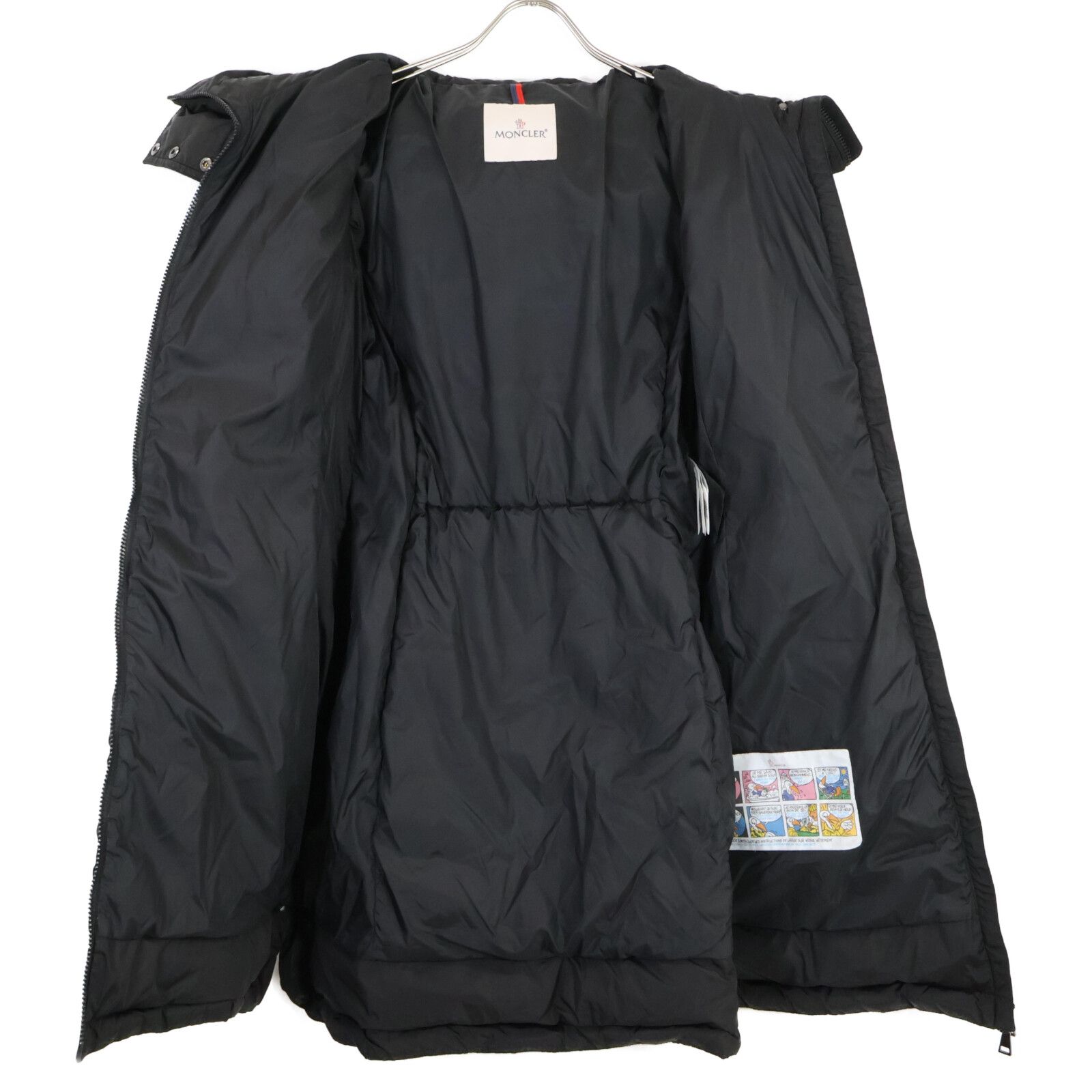 MONCLER フラメッテ　ダウン ブラック Flammette ロングダウンジャケット : ロングダウン
