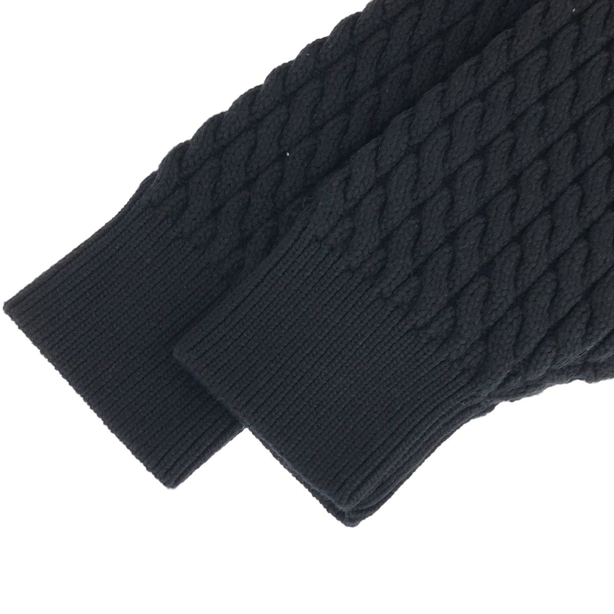 ALEXANDER WANG.T アレキサンダーワン. ティー Vネックケーブルニットセーター TAWKN201021XG ブラック XS ALEXANDER WANG.T アレキサンダーワン. ティー Vネックケーブルニット