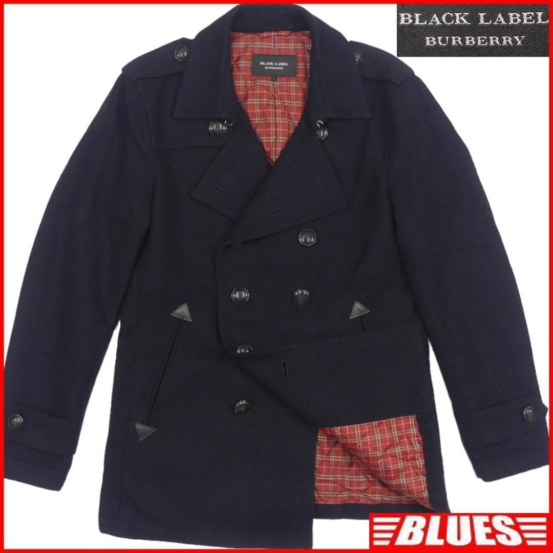 BURBERRY ネイビー ピーコート Men's Burberry Unlined Navy Blue Jacket Pea Trench Coat Size