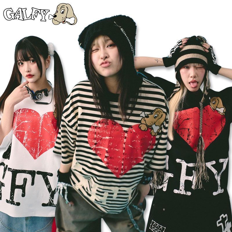 ガルフィー GALFY 愛犬家お土産Tee 142007 半袖Tシャツ #10 WHITE #20 BLACK #21 BLACK BORDER L XL ヤンキー TGC