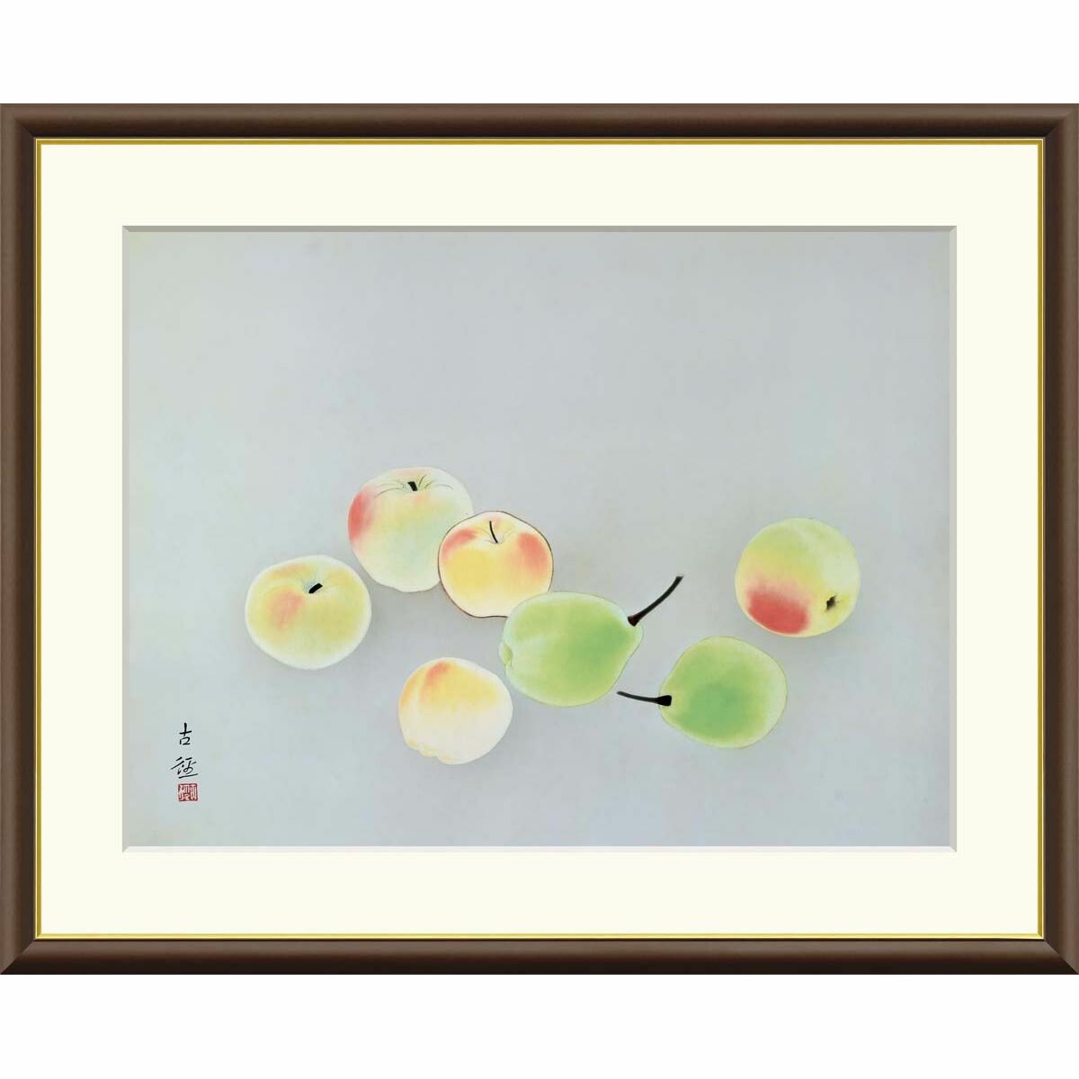 アンティーク　版画日本画 花・植物・果実の絵 4点セット アンティーク 版画日本画 花・植物・果実の絵 4点セット 絵画 日本の名画