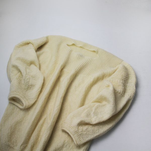 美品 JOICEADDED ジョイスアディッド Rounded Geometric Knit Sweater モヘヤウールニット セーター /アイボリー【2400013214704】