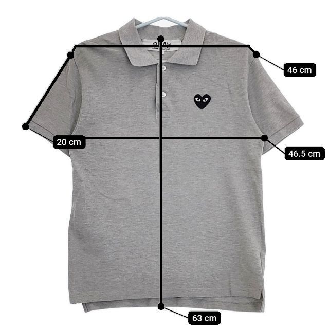 10/Comme des Garçons ドット柄 半袖ポロシャツ PLAY COMME des GARCONS 鹿の子ポロ ハート AZ-T078 半袖
