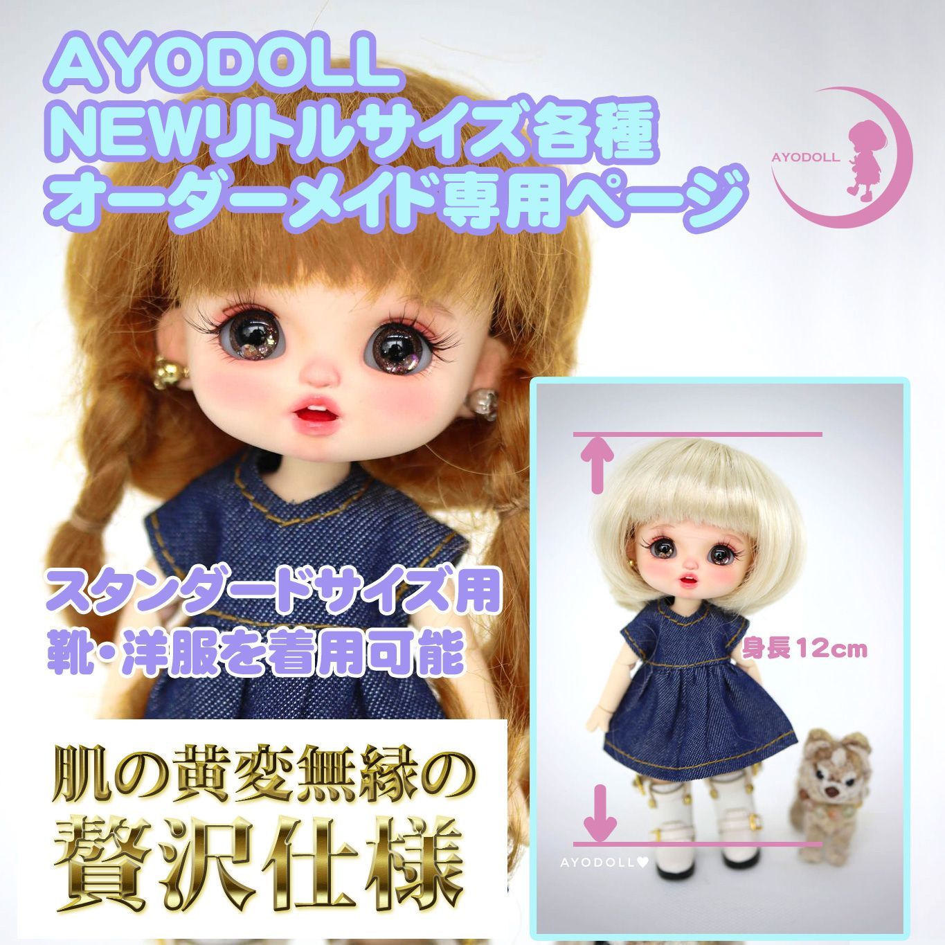 AYODOLL【プレミアムⅦ】NEWリトルサイズ 全17種（身長12cm）美白透明 