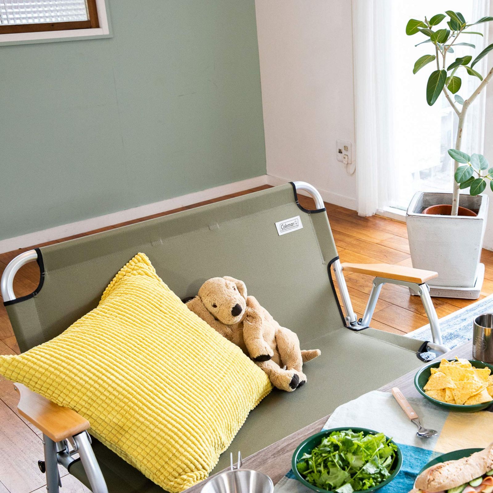 数量 Coleman コールマン ベンチ リラックスフォールディングベンチ オリーブ 約3.8kg 2000033807 アウトドアチェアー キャンプ ガーデン リビング 耐荷重160kg