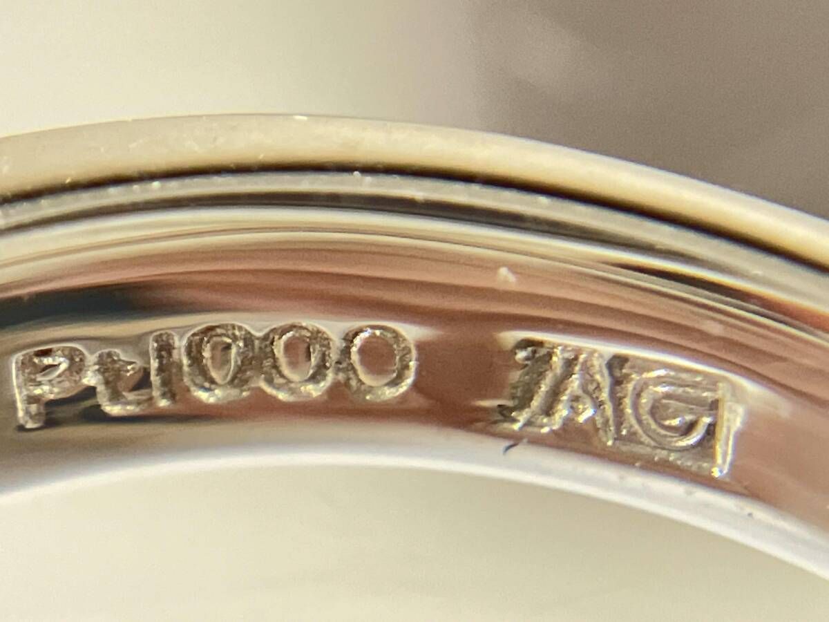 4°C プラチナ　リング　pt1000 8号 Pt1000 プラチナ サイズ約8号 総重量約4.8g 指輪 リング - メルカリ