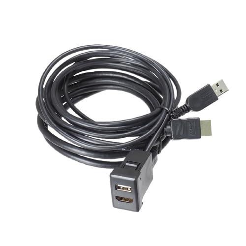 USB10A USB/HDMI サイズ33x23 ビートソニック USB/HDMI延長ケーブル USB10A ホールサイズ33x23 トヨタ/ダイハツ車 用 スペアスイッチホールがUSB/HDMI入力端子に変身 純正のような取付が可能 ! ケーブル長2m - メルカリ