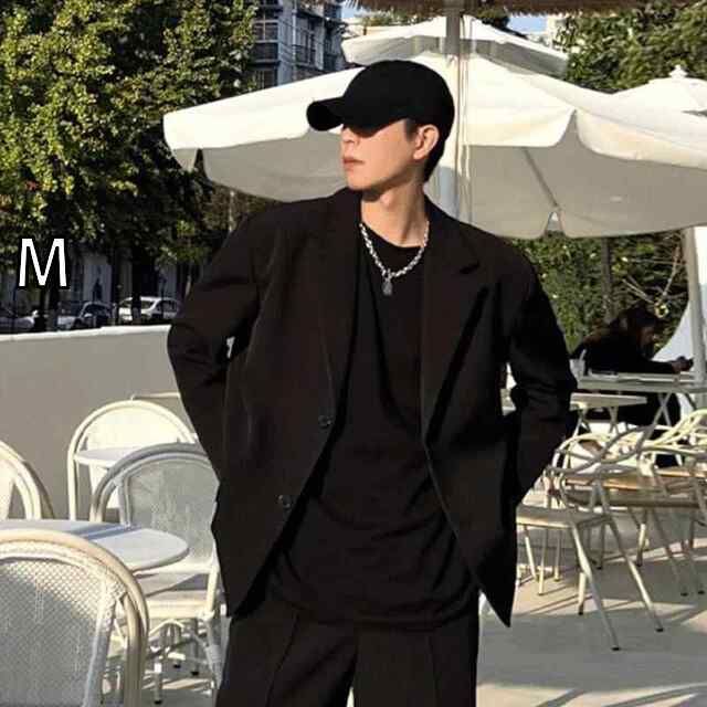 M 秋冬 コーデ メンズ 服 シンプル ファッション オシャレ 大人 かっこいい 大きいサイズ ストリート 紳士服 ハイエンド スーツ ジャケット アウター カジュアル ショルダーパッド