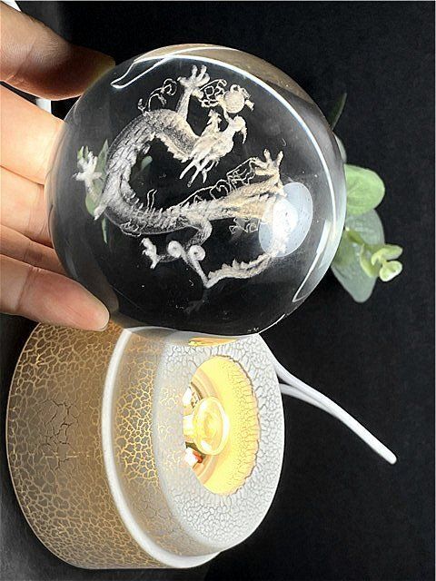 約：76mm超綺麗☆龍入りK9水晶丸玉B87B1/26B20C - メルカリ