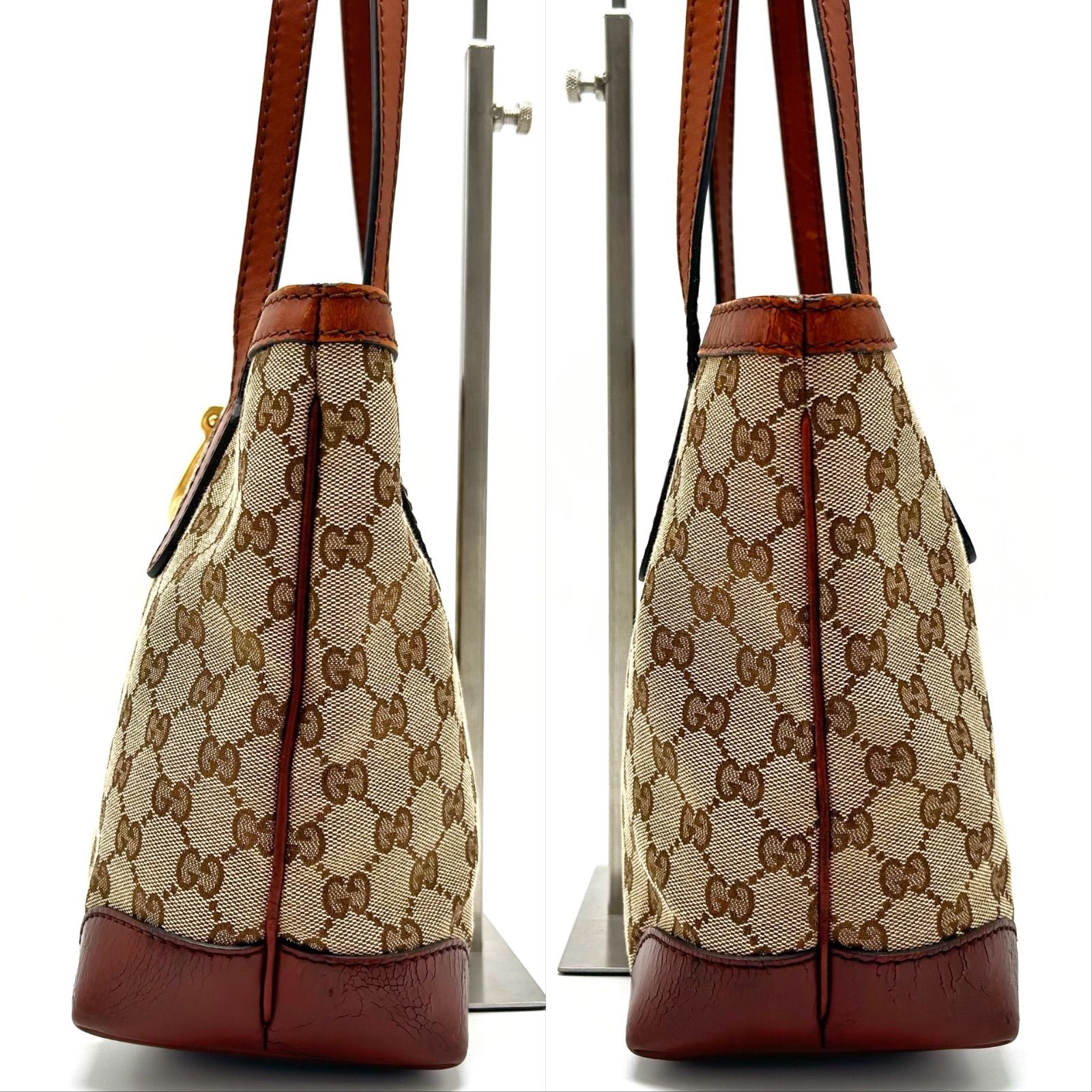 格安 グッチ トートバッグ ハンド 肩掛け GGキャンバス ホースビット