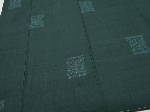 平和屋着物○本場結城紬 重要無形文化財 100亀甲 飛び亀甲柄 吉祥