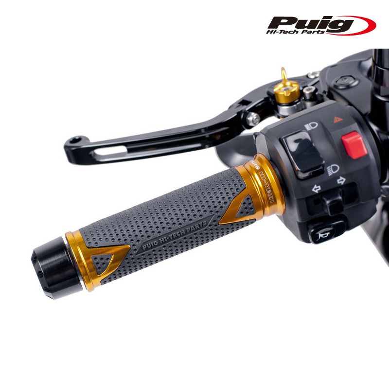 Puig 8191O RADIKAL GRIPS GOLD 123mm 汎用 ラディカル グリップ プーチ ハンドルバーエンド